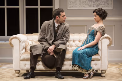 Max Gordon Moore as Ernest Beevers and Rose Hemingway as Hazel Conway Photo