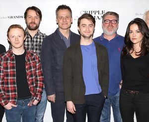 Conor MacNeill, Padraic Delaney, Director Michael Grandage, Daniel Radcliffe, Pat Shortt and Sarah Greene attend the meet and greet for the Michael Grandage Company Production of ''The Cripple of Inishmaan'' at the Signature Theatre Center on April 2, 201 @ BroadwayWorld Conor MacNeill, Padraic Delaney, Director Michael Grandage, Daniel Radcliffe, Pat Sho Photo