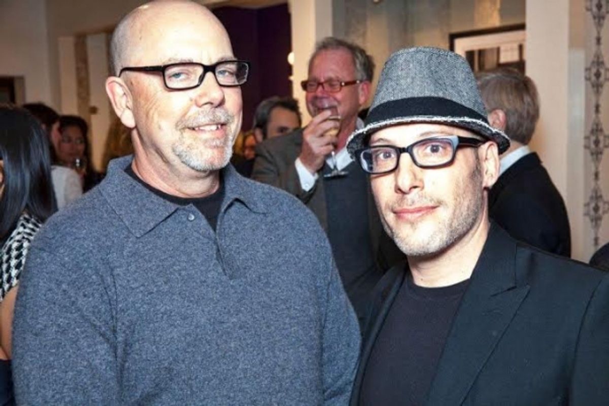 Gallery owner Ron Cavalier and artist Bradley Hart at 
