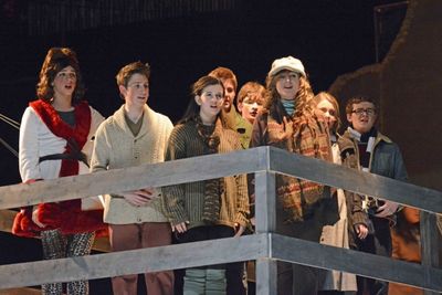 The support group with Angel (Matt Buckwald), Collins (Michael Lepore), Mark (Michael Photo
