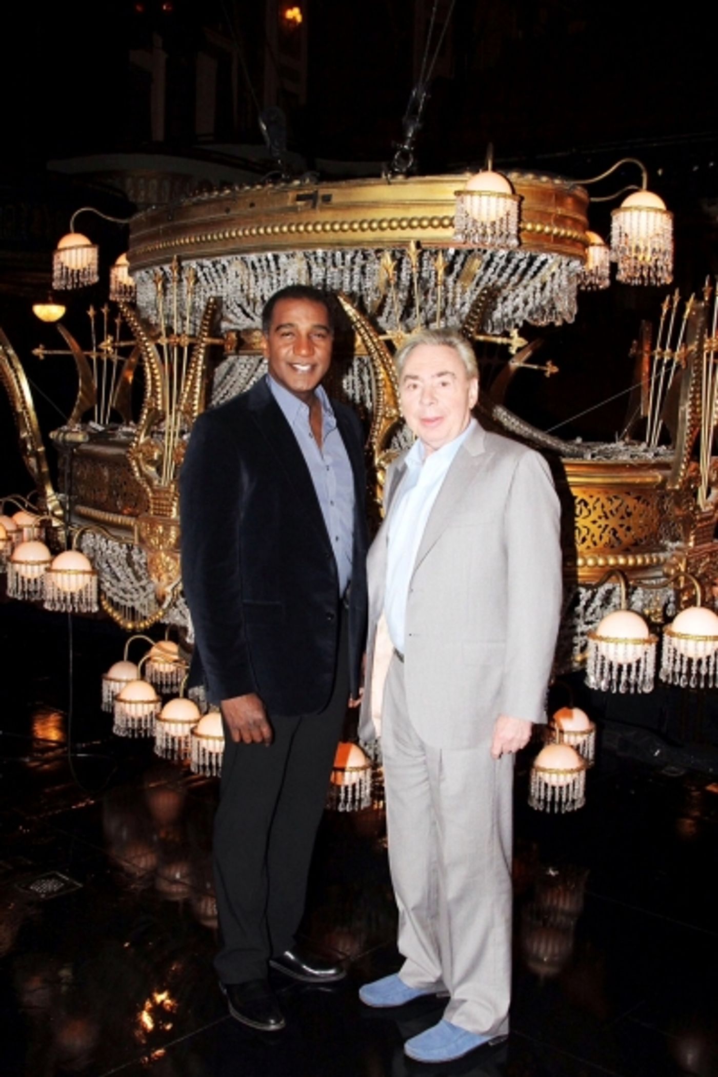 Photo Flash: Andrew Lloyd Webber & Norm Lewis Prep for PHANTOM Debut!  Image
