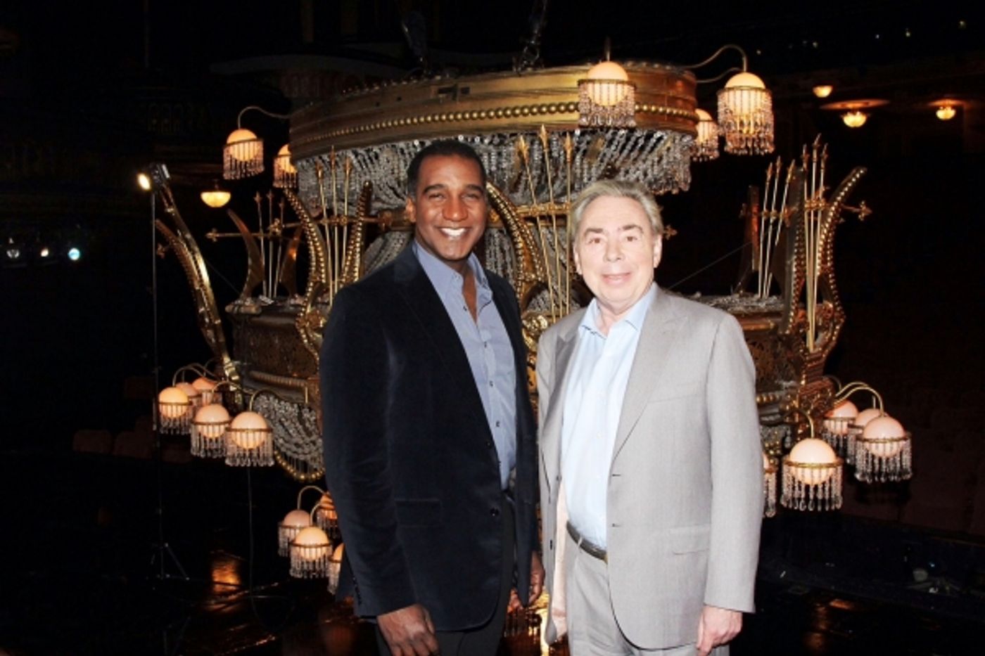 Photo Flash: Andrew Lloyd Webber & Norm Lewis Prep for PHANTOM Debut!  Image