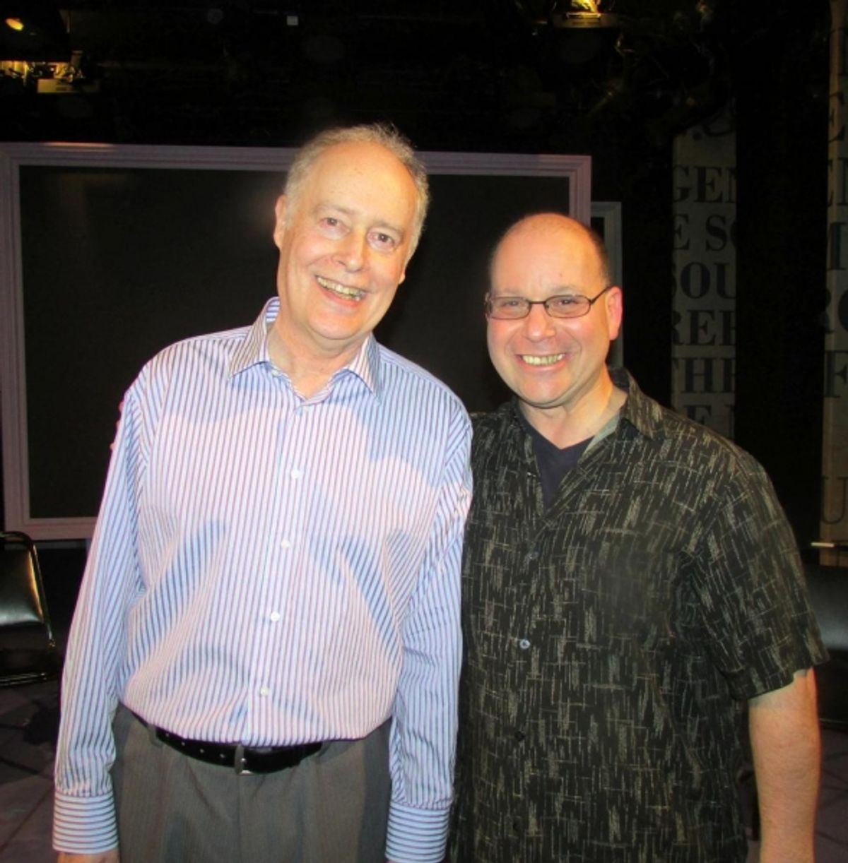 John Sheridan (Barnaby Tucker, in Hello, Dolly with Mary Martin) and Stephen Cole (creator/writer/director of Inventing Mary Martin) at 
