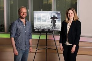 Titan Artistic Director Lenny Banovez & Queens Theatre Managing Director Taryn Sacram Photo