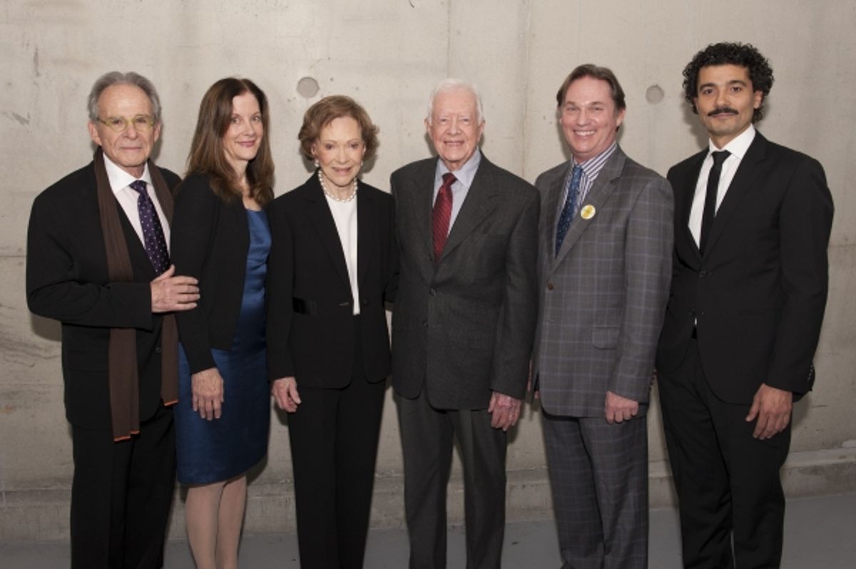 Ron Rifkin, Hallie Foote, Rosalynn Carter, President Jimmy Carter, Richard Thomas and Khaled Nabawy at 