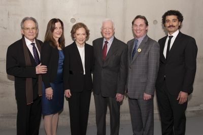 Ron Rifkin, Hallie Foote, Rosalynn Carter, President Jimmy Carter, Richard Thomas and Photo