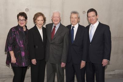 Director Molly Smith, Rosalynn Carter, President Jimmy Carter, producer Gerald Rafsho Photo