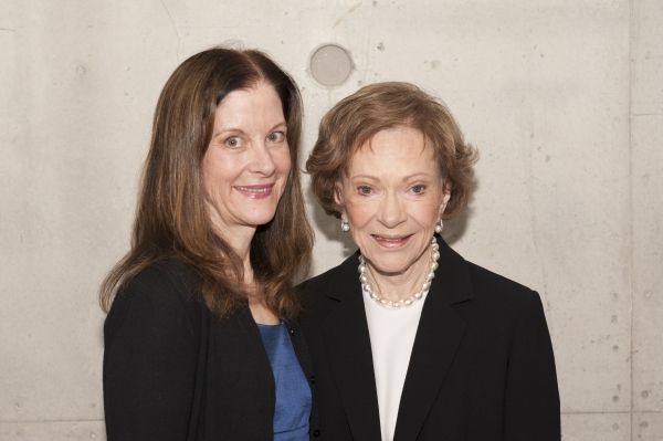 Cast member Hallie Foote (as Rosalynn Carter) with Rosalynn Carter  Photo