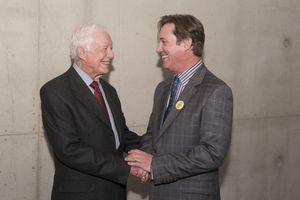 President Jimmy Carter with cast member Richard Thomas (as Jimmy Carter) @ BroadwayWorld President Jimmy Carter with cast member Richard Thomas (as Jimmy Carter) Photo