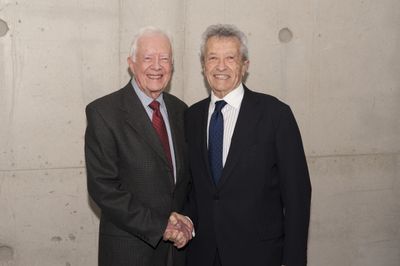President Jimmy Carter and producer Gerald Rafshoon Photo