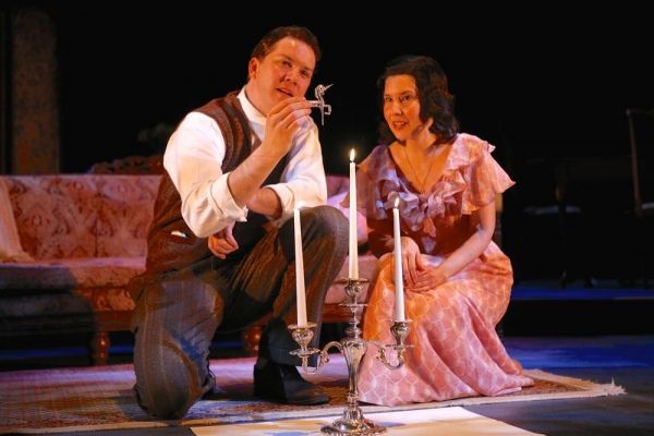 Michael Kirby (as The Gentleman Caller) and Adriana Gaviria (as Laura) Photo