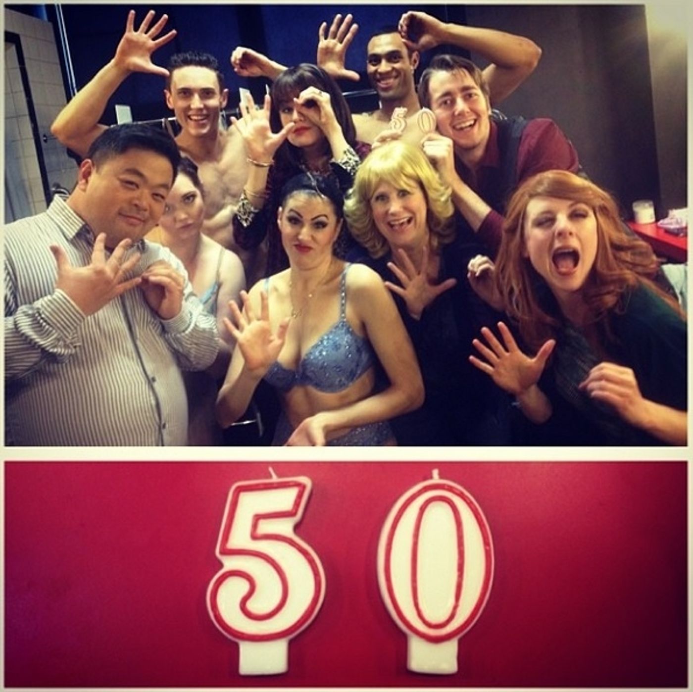 Photo Flash: Saturday Intermission Pics, 4/5- KINKY BOOTS and 50 SHADES Celebrate Milestones, ROCKY Takes it Outside, & More!  Image