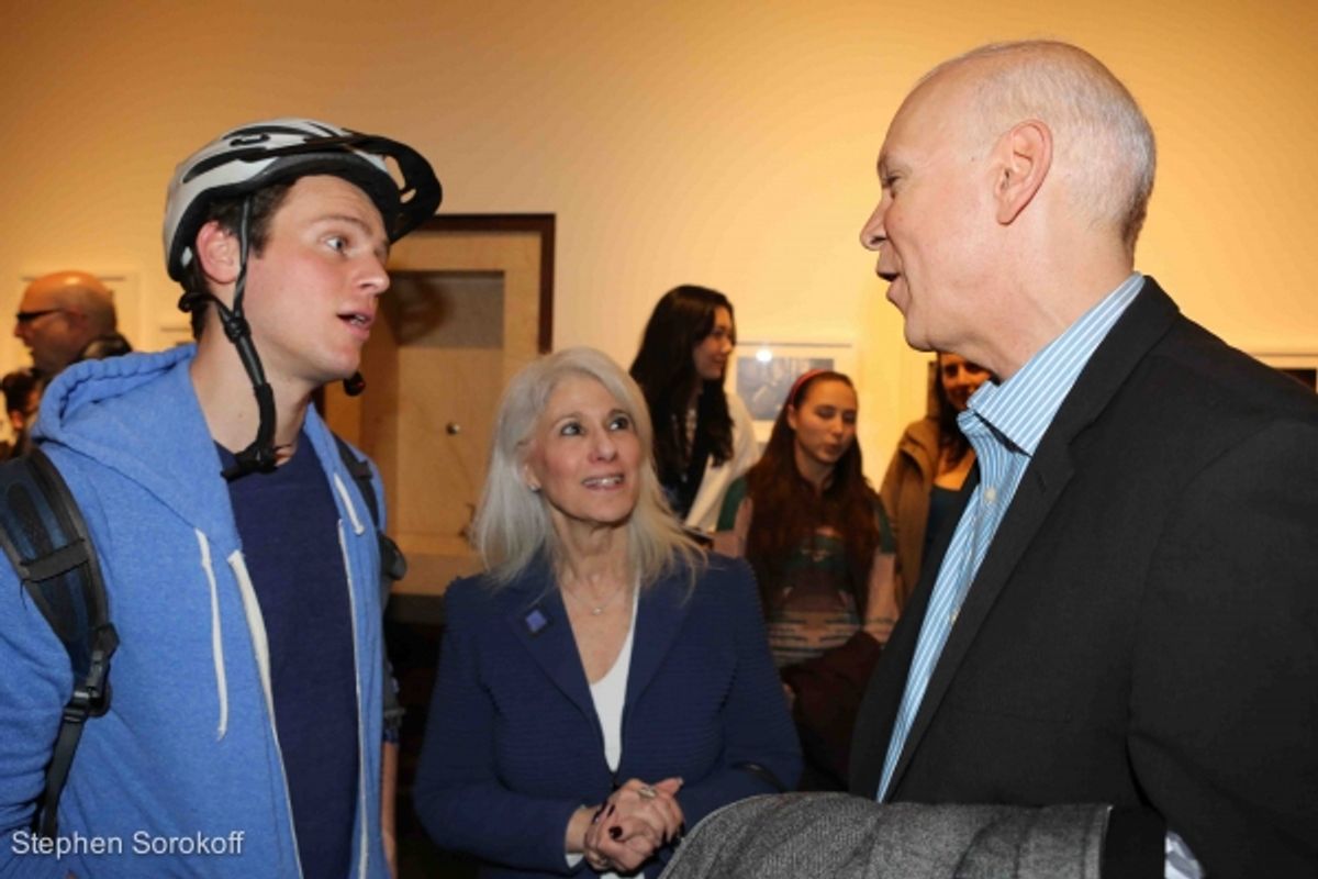 Jonathan Groff, Jamie deRoy, David Zippel at 