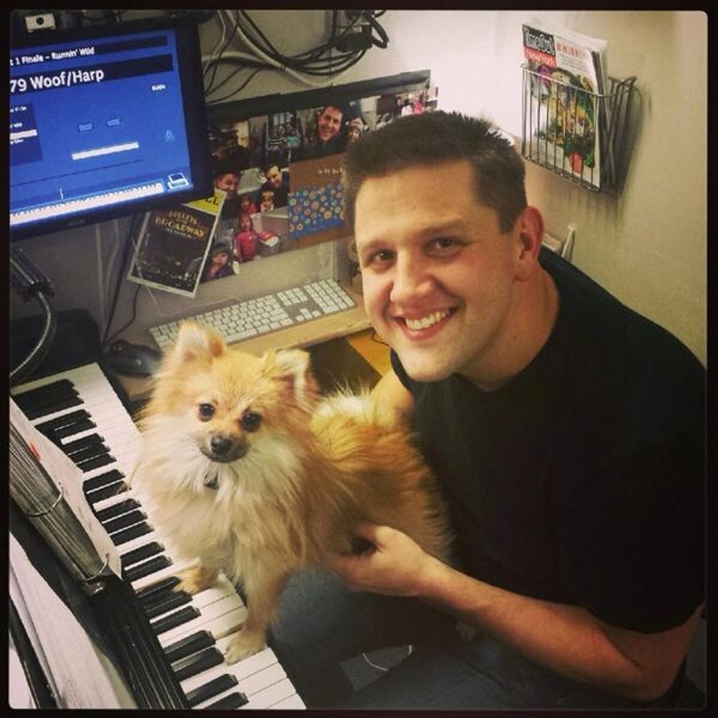 Photo Flash: Saturday Intermission Pics, 4/6, Part 2- BULLETS OVER BROADWAY's Pooch Learns to Play Piano, and More!  Image