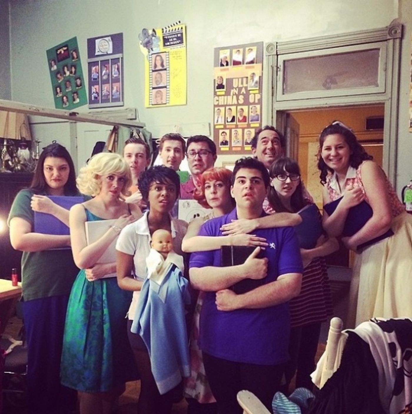 Photo Flash: Saturday Intermission Pics, 4/6, Part 2- BULLETS OVER BROADWAY's Pooch Learns to Play Piano, and More!  Image