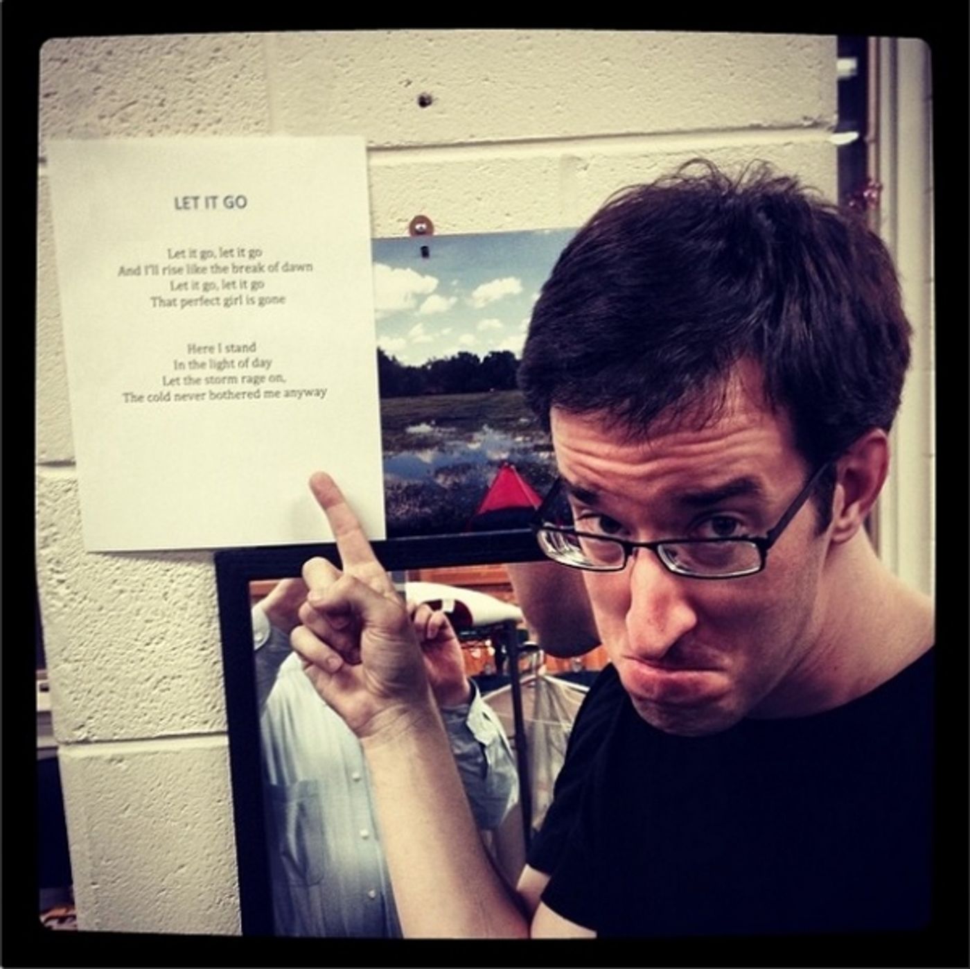 Photo Flash: Saturday Intermission Pics, 4/6, Part 2- BULLETS OVER BROADWAY's Pooch Learns to Play Piano, and More!  Image