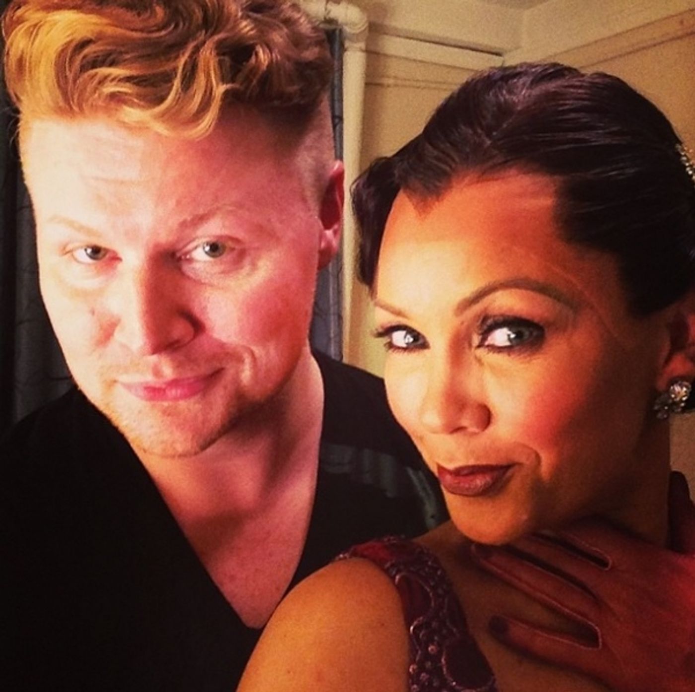 Photo Flash: Saturday Intermission Pics, 4/6, Part 2- BULLETS OVER BROADWAY's Pooch Learns to Play Piano, and More!  Image