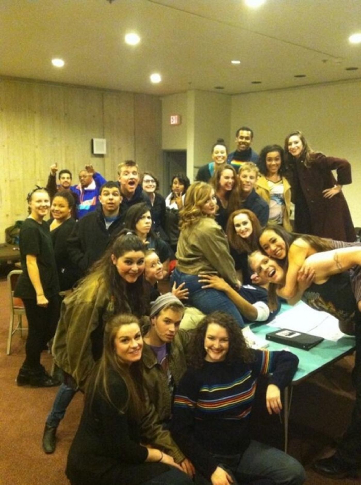 Photo Flash: Saturday Intermission Pics, 4/6, Part 2- BULLETS OVER BROADWAY's Pooch Learns to Play Piano, and More!  Image