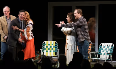 Tracy Letts, Playwright Will Eno, Toni Collette, Marisa Tomei and Michael C. Hall  Photo