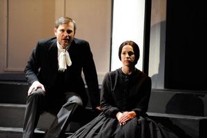 Andrew Breving (Captain Grant) and Mattie Hawkinson (Lavinia Mannon) @ BroadwayWorld Andrew Breving (Captain Grant) and Mattie Hawkinson (Lavinia Mannon) Photo