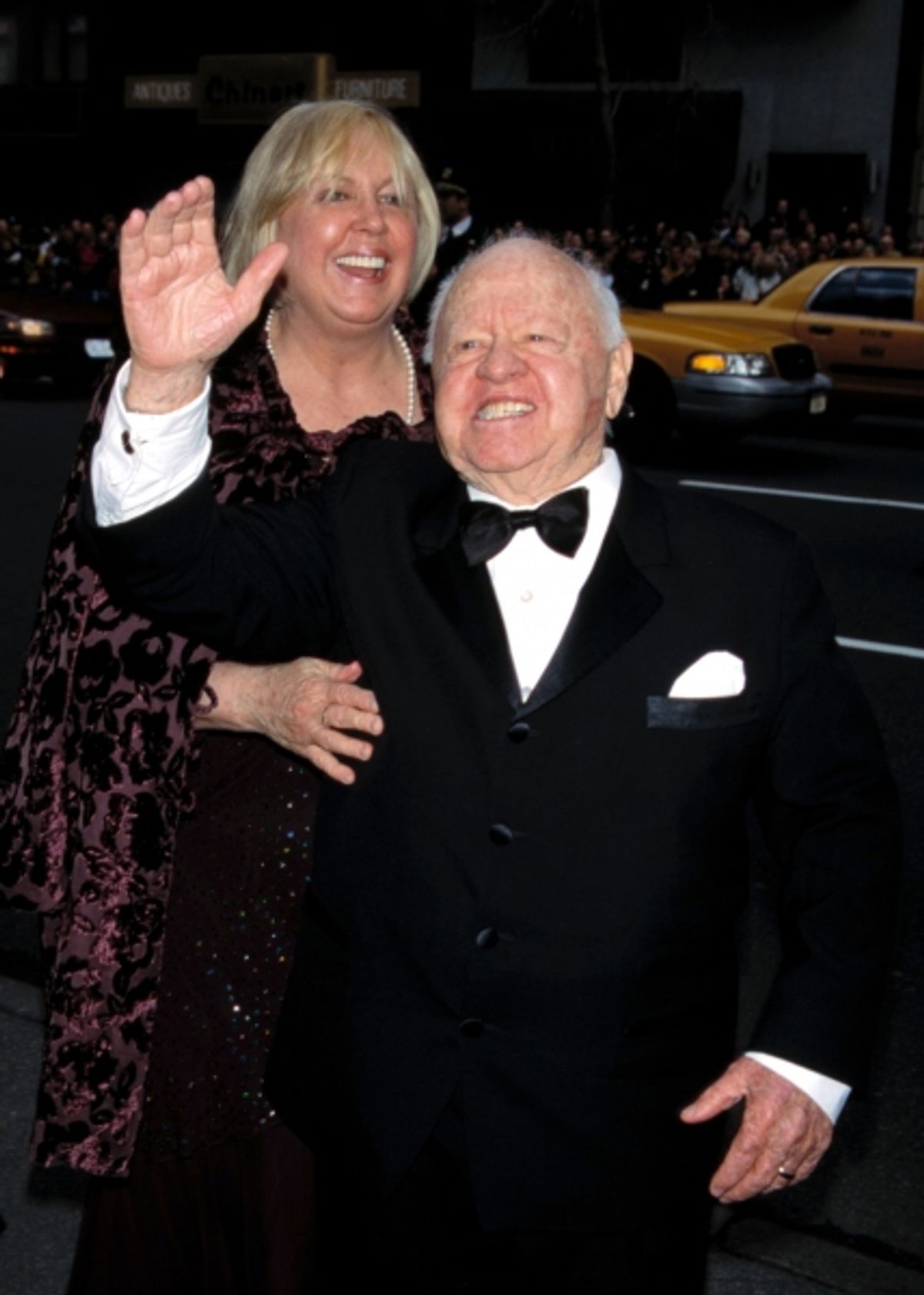 Mickey Rooney and wife attend Liza Minnelli and David Gest''s wedding held at Marble Collegiate Church in New York City on March 16th, 2002. at 