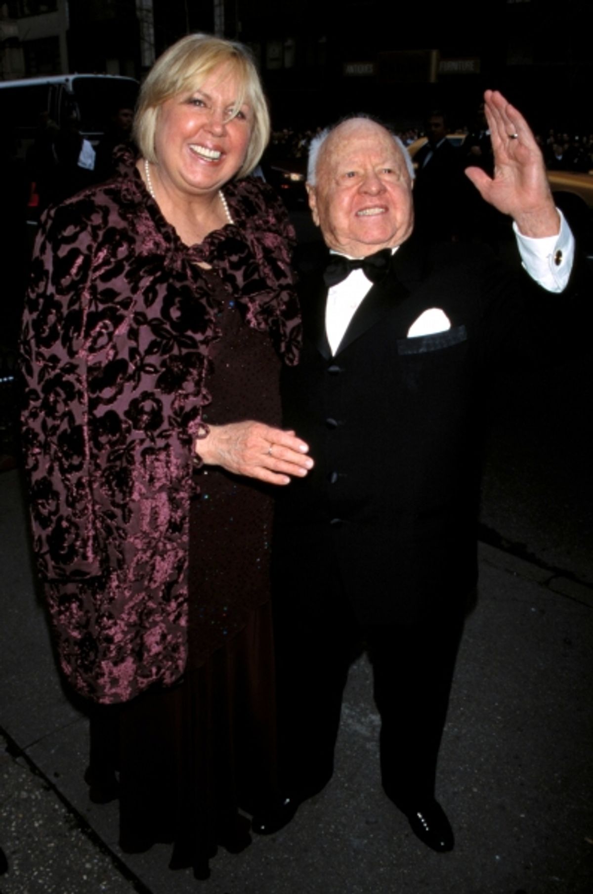 Mickey Rooney and wife attend Liza Minnelli and David Gest''s wedding held at Marble Collegiate Church in New York City on March 16th, 2002. at 