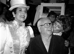 Ann Miller and Mickey Rooney .with his wife Jan Chamberlain.Backstage after a Perform Photo