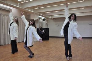 Emily Skinner, Lynne Halliday and Cameron Adams Photo