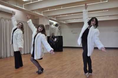 Emily Skinner, Lynne Halliday and Cameron Adams Photo