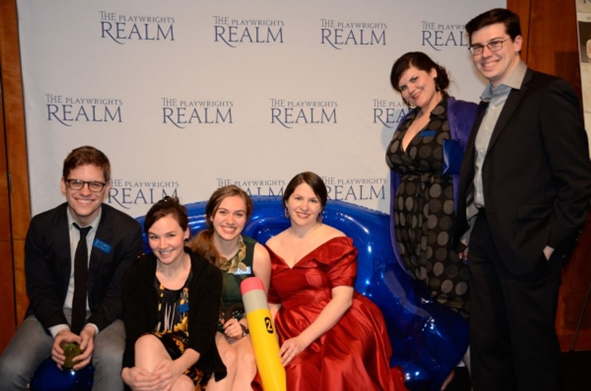 Alex Barron, Emily Realm Staff: Rose Prats (intern), Lauryn McCarter, Katherine Kovner, Kate Weber and Alexander Orbovich at 