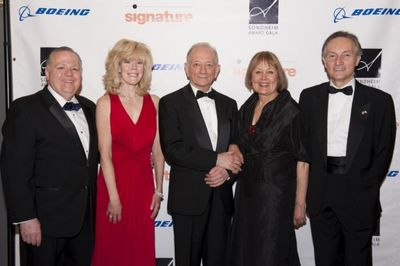 Tim Keating from Boeing, his wife Ann Keating, Jonathan Tunick, Leigh Berry and Itali Photo