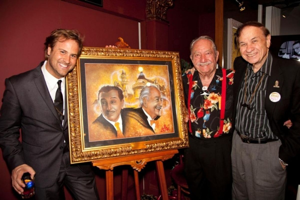 Jim Mulligan (artist), Milt Larsen and Richard Sherman at 