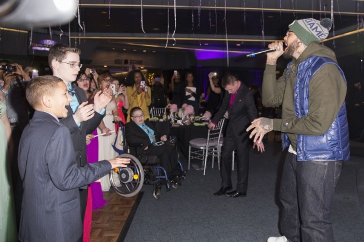 Travie McCoy performs at the Garden of Dreams prom. Credit: MSG Photos at 