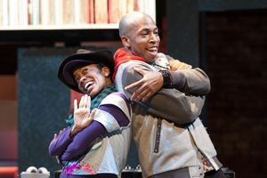 Cinderella (Paige Hernandez) preps Chocolate Ice (Mark Hairston) Photo