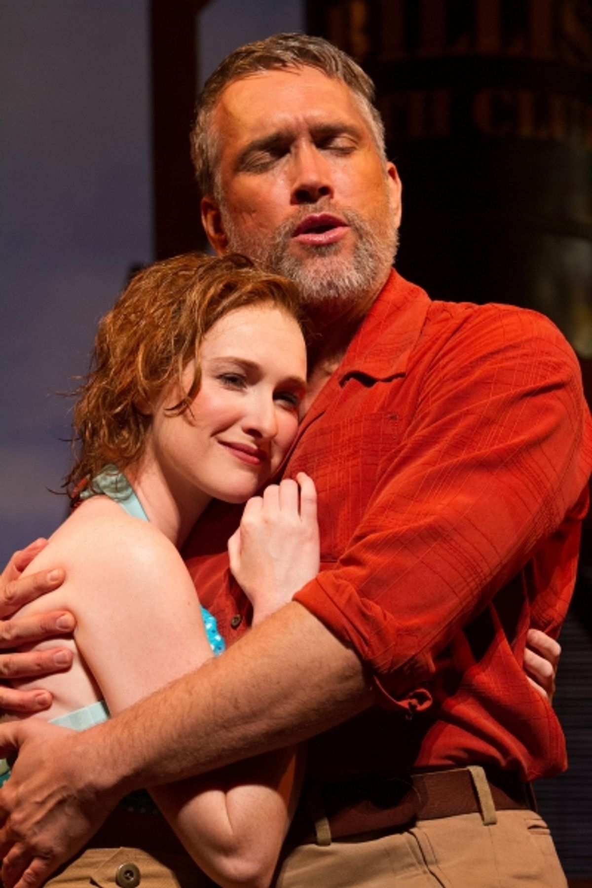 Erin Mackey (Nellie Forbush) and Mike McGowan (Emile de Becque). at 