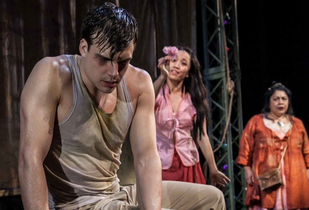 Doug Carpenter (Lt. Joseph Cable), Jessica Wu (Liat) and Loretta Ables Sayre at 