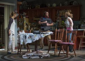 Zoe Perry (Manda), Ira Amyx (The Pizza Guy), and Caroline Neff (Meesh) Photo