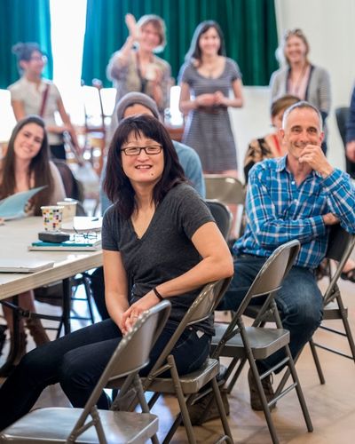 Playwright Kimber Lee and director Neel Keller Photo