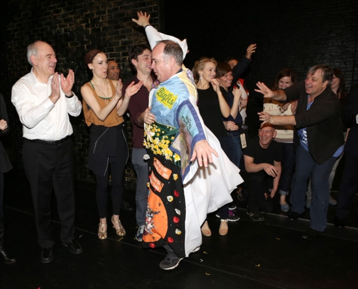 Kevin Ligon with Lenny Wolpe, Zach Braff, Betsy Wolfe, Jim Borstelmann and company at 