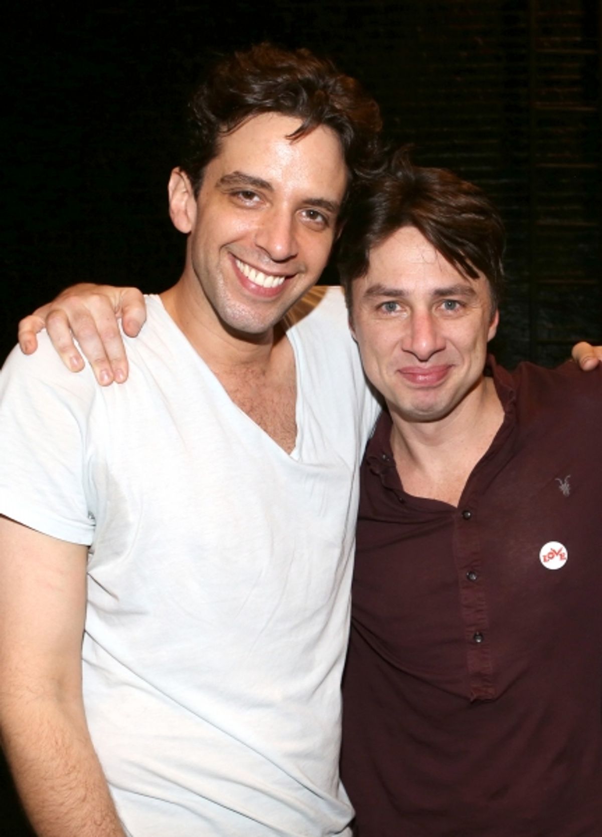 Nick Cordero and Zach Braff at 