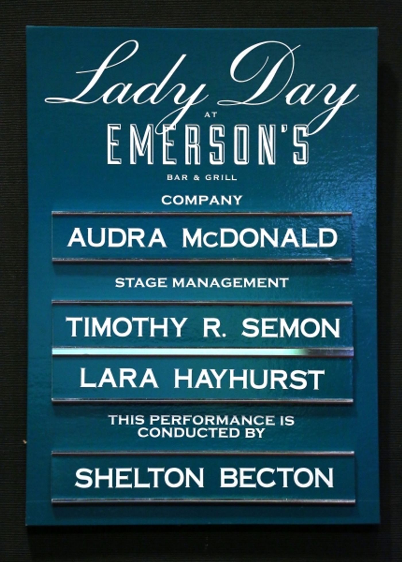 Photo Coverage: Audra McDonald Takes Opening Night Bows in LADY DAY AT EMERSON'S BAR & GRILL  Image