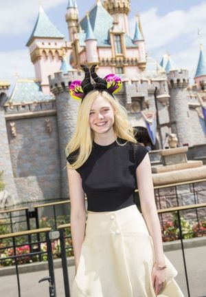 Elle Fanning poses at Sleeping Beauty Castle at Disneyland @ BroadwayWorld Elle Fanning poses at Sleeping Beauty Castle at Disneyland Photo