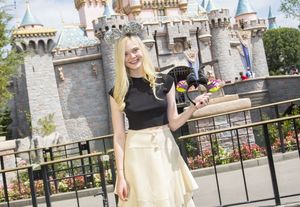 Elle Fanning poses at Sleeping Beauty Castle at Disneyland @ BroadwayWorld Elle Fanning poses at Sleeping Beauty Castle at Disneyland Photo