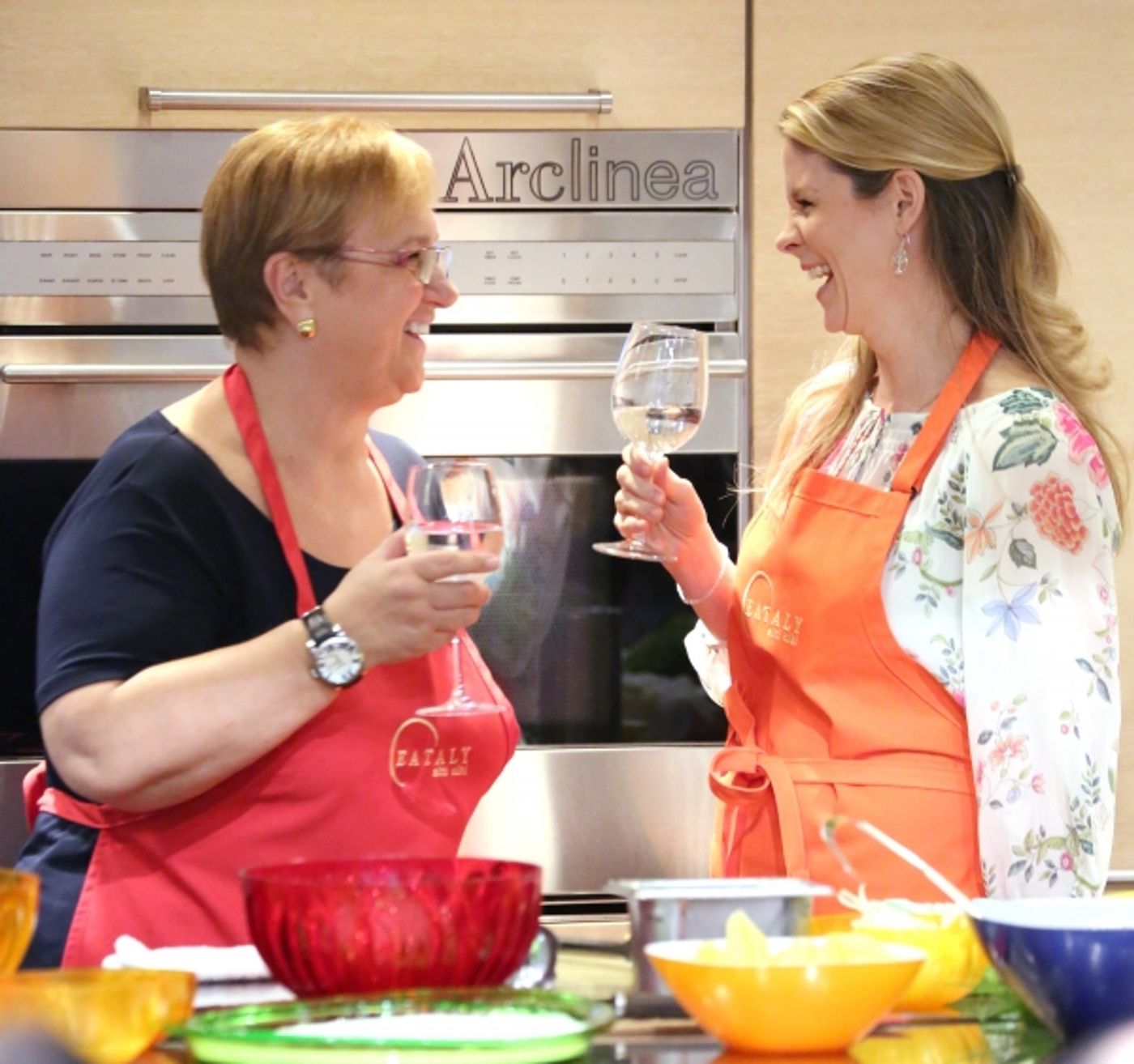 Photo Coverage: Chef Lidia Bastianich Cooks with BRIDGES OF MADISON COUNTY's Kelli O'Hara at Eataly  Image