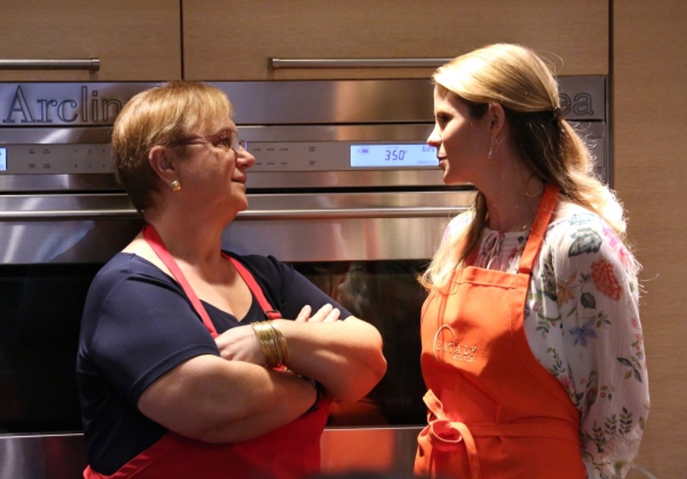 Photo Coverage: Chef Lidia Bastianich Cooks with BRIDGES OF MADISON COUNTY's Kelli O'Hara at Eataly  Image