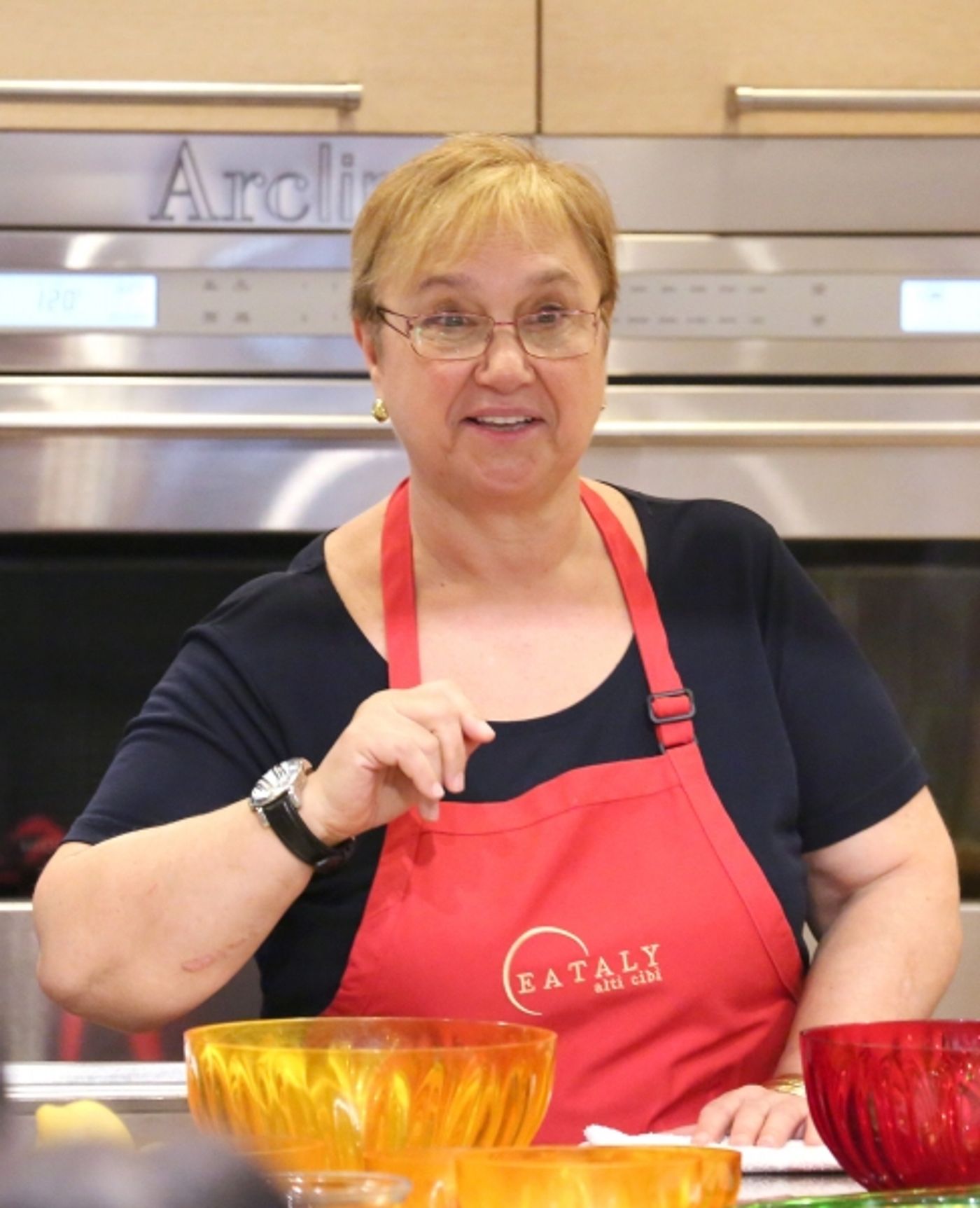 Photo Coverage: Chef Lidia Bastianich Cooks with BRIDGES OF MADISON COUNTY's Kelli O'Hara at Eataly  Image