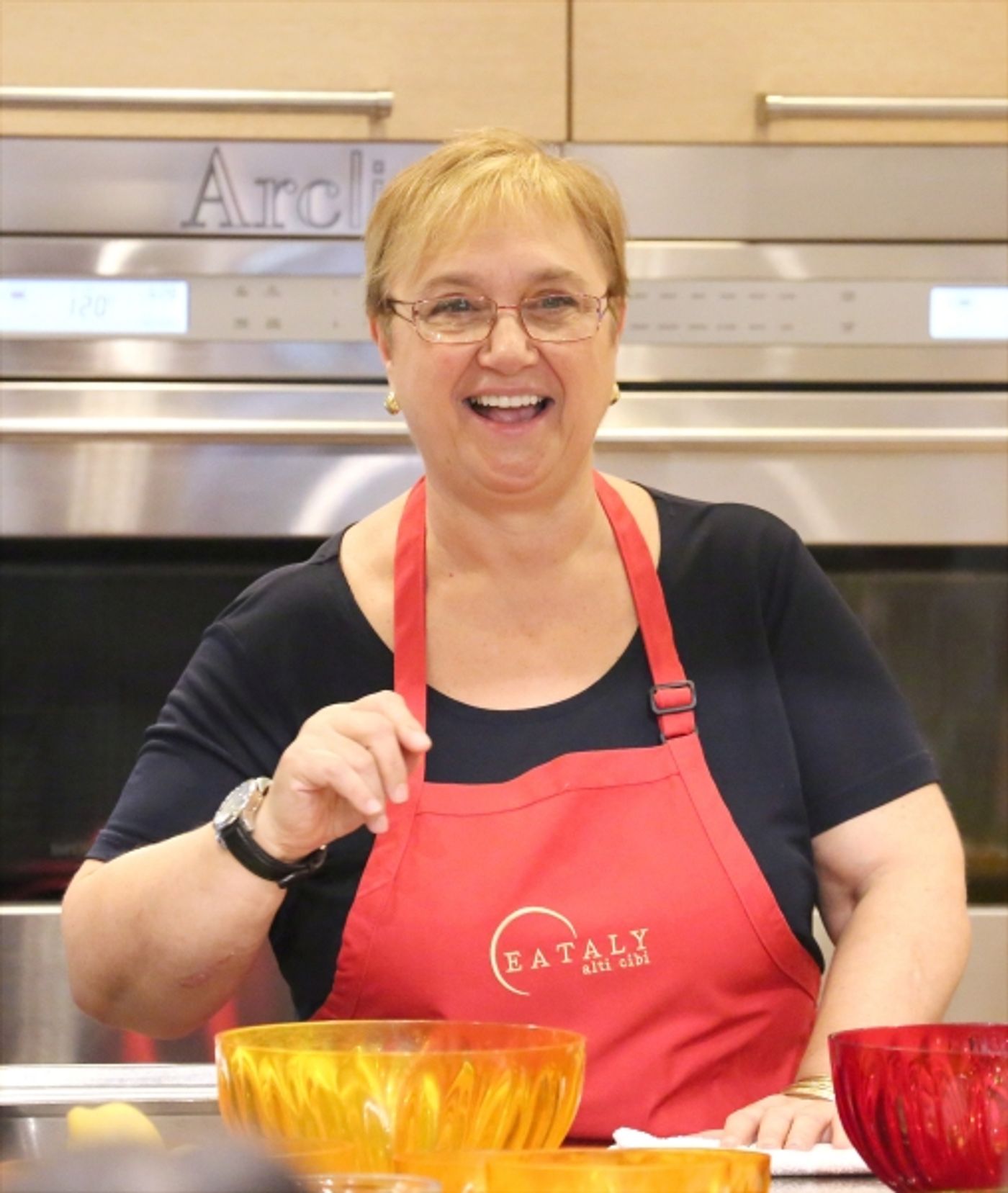 Photo Coverage: Chef Lidia Bastianich Cooks with BRIDGES OF MADISON COUNTY's Kelli O'Hara at Eataly  Image