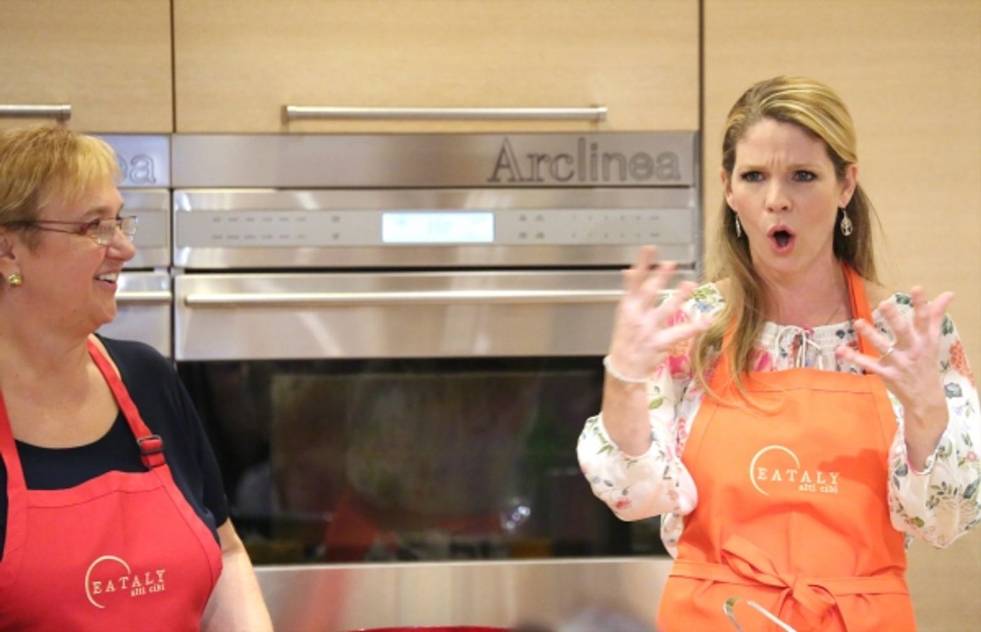 Photo Coverage: Chef Lidia Bastianich Cooks with BRIDGES OF MADISON COUNTY's Kelli O'Hara at Eataly  Image