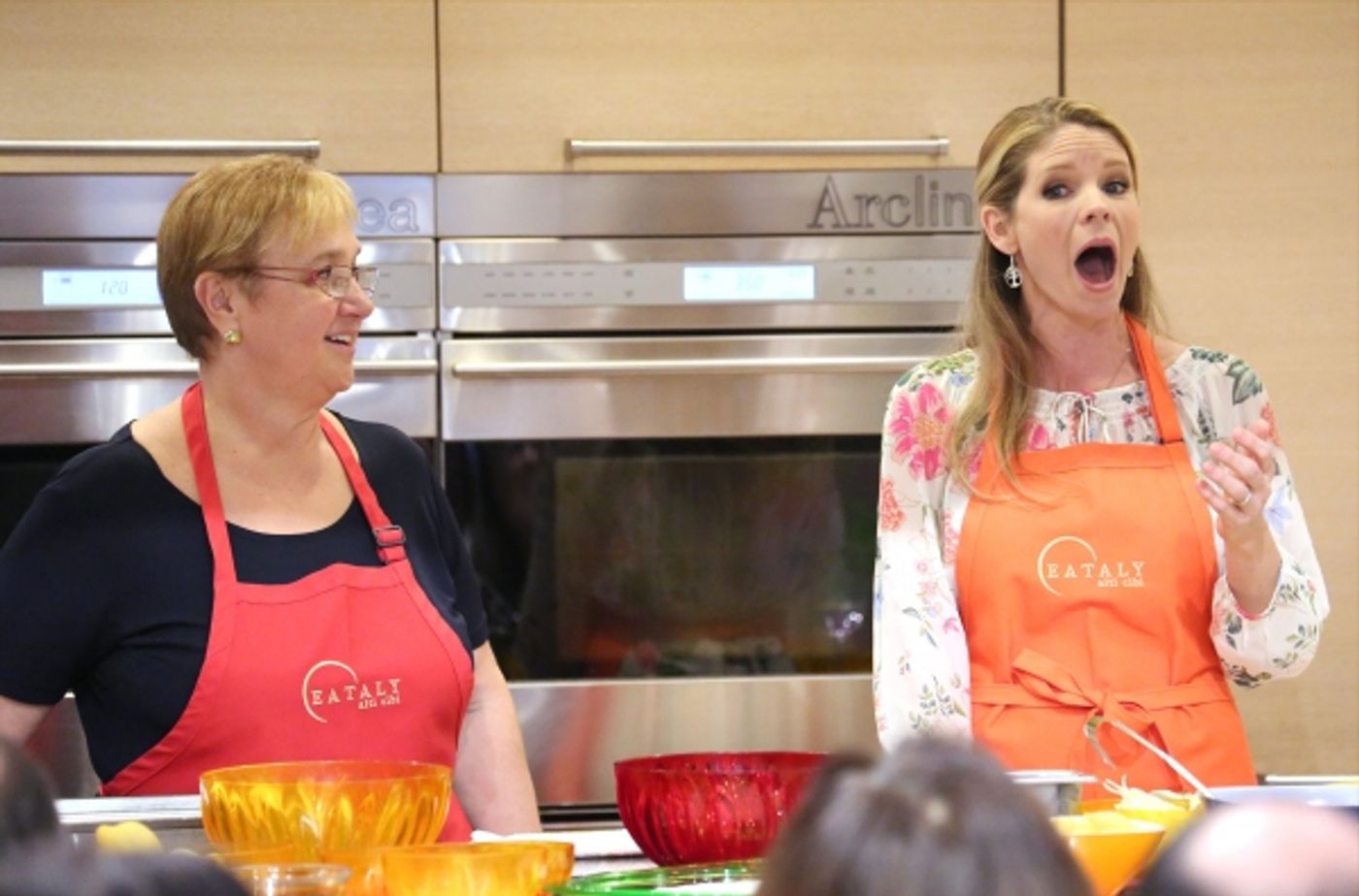 Photo Coverage: Chef Lidia Bastianich Cooks with BRIDGES OF MADISON COUNTY's Kelli O'Hara at Eataly  Image