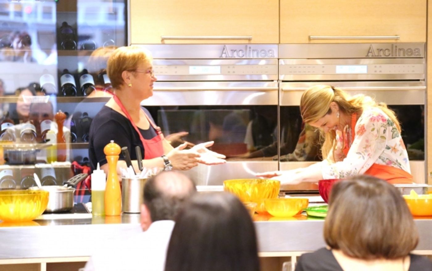 Photo Coverage: Chef Lidia Bastianich Cooks with BRIDGES OF MADISON COUNTY's Kelli O'Hara at Eataly  Image